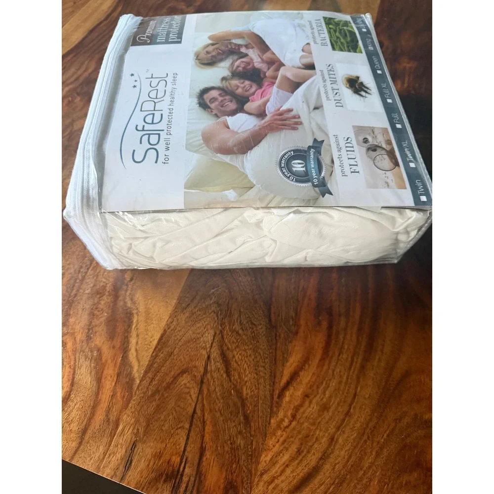 SafeRest Premium King Mattress Protector Waterproof Cotton Terry Breathable